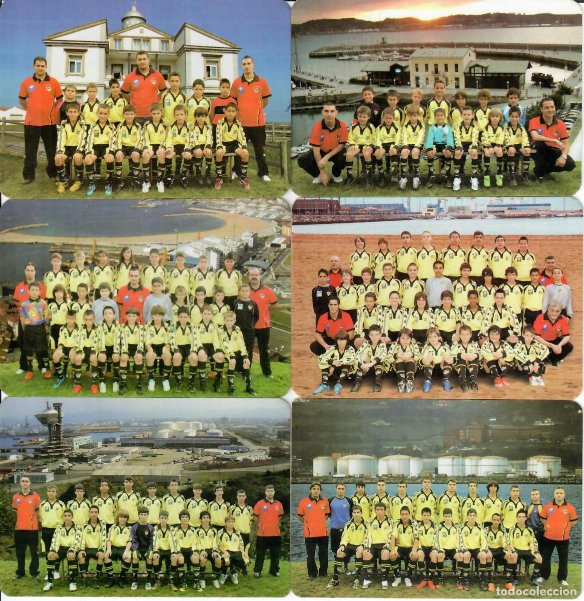 Coleccionismo Calendarios: 6 CALENDARIOS DE PUBLICIDAD F&Uacute;TBOL - A&Ntilde;O 2010 - PUERTO DE GIJ&Oacute;N C.F.