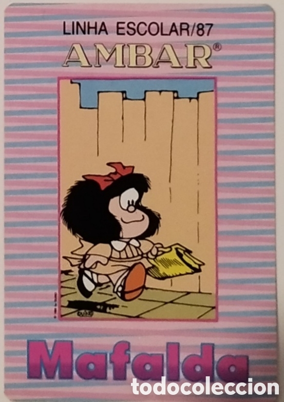 Coleccionismo Calendarios: Calend&aacute;rio de Bolso Mafalda 1987 - Ambar Linha Escolar - Vintage