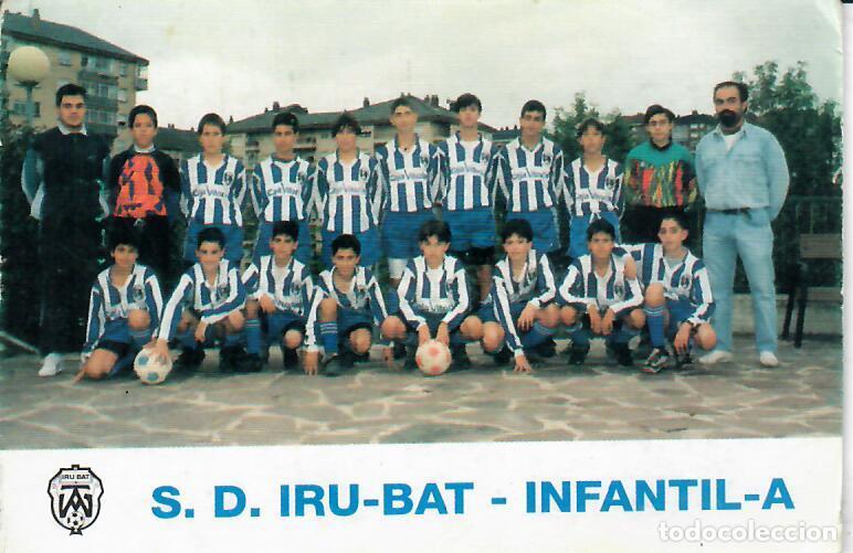 Coleccionismo Calendarios: CALENDARIO DE PUBLICIDAD F&Uacute;TBOL - A&Ntilde;O 1996 - S.D. IRU-BAT INFANTIL A