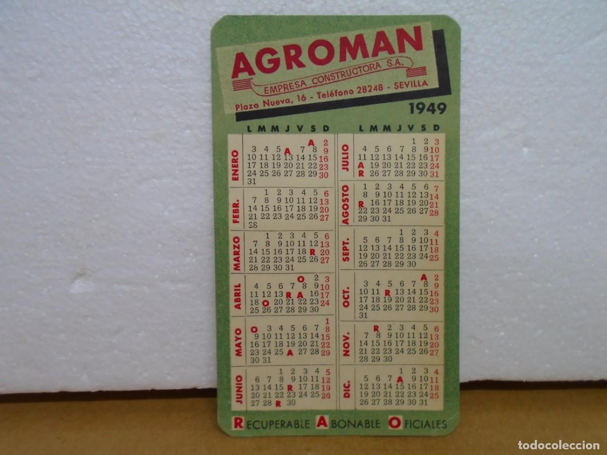 Colecionismo Calend&aacute;rios: SEVILLA.AGROMAN(EMPRESA CONSTRUCTORA) CALENDARIO DE 1949/50.