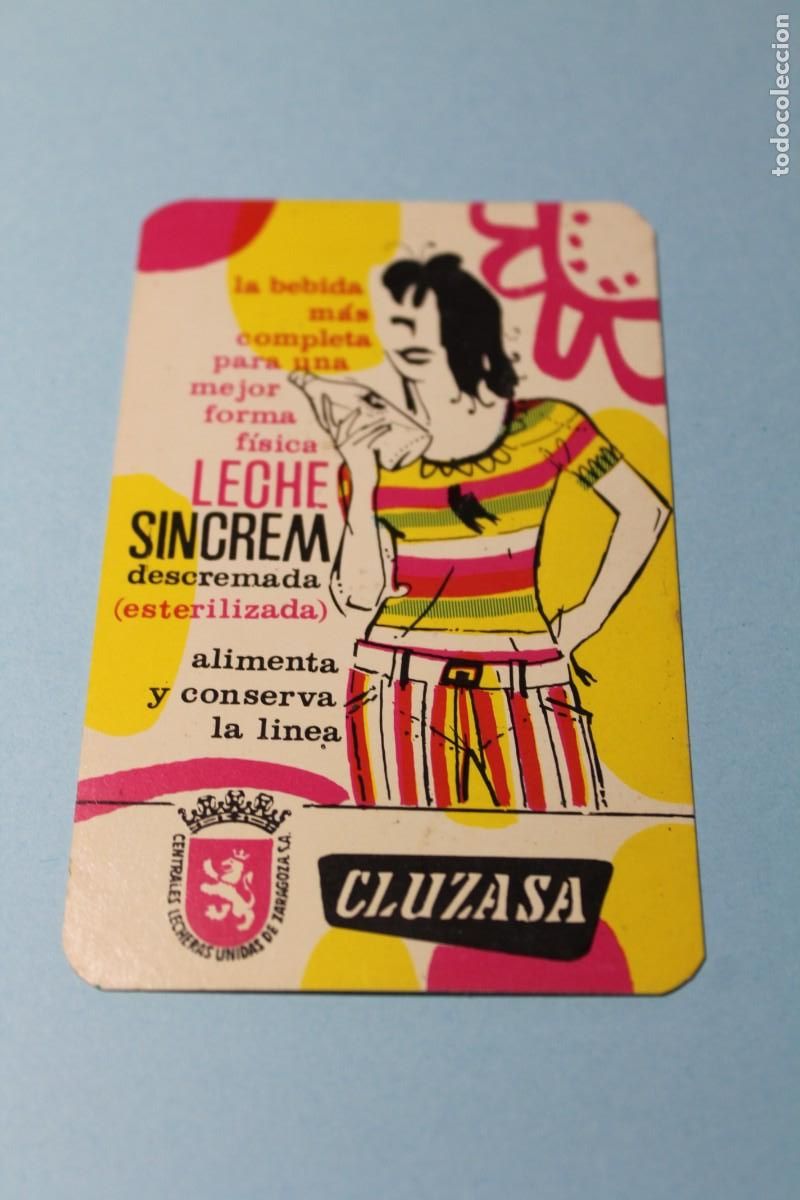 Collectables Calendars: CALENDARIO DE BOLSILLO. CENTRALES LECHERAS UNIDAS DE ZARAGOZA. CLUZASA. A&Ntilde;O 1968. Leche descremada.