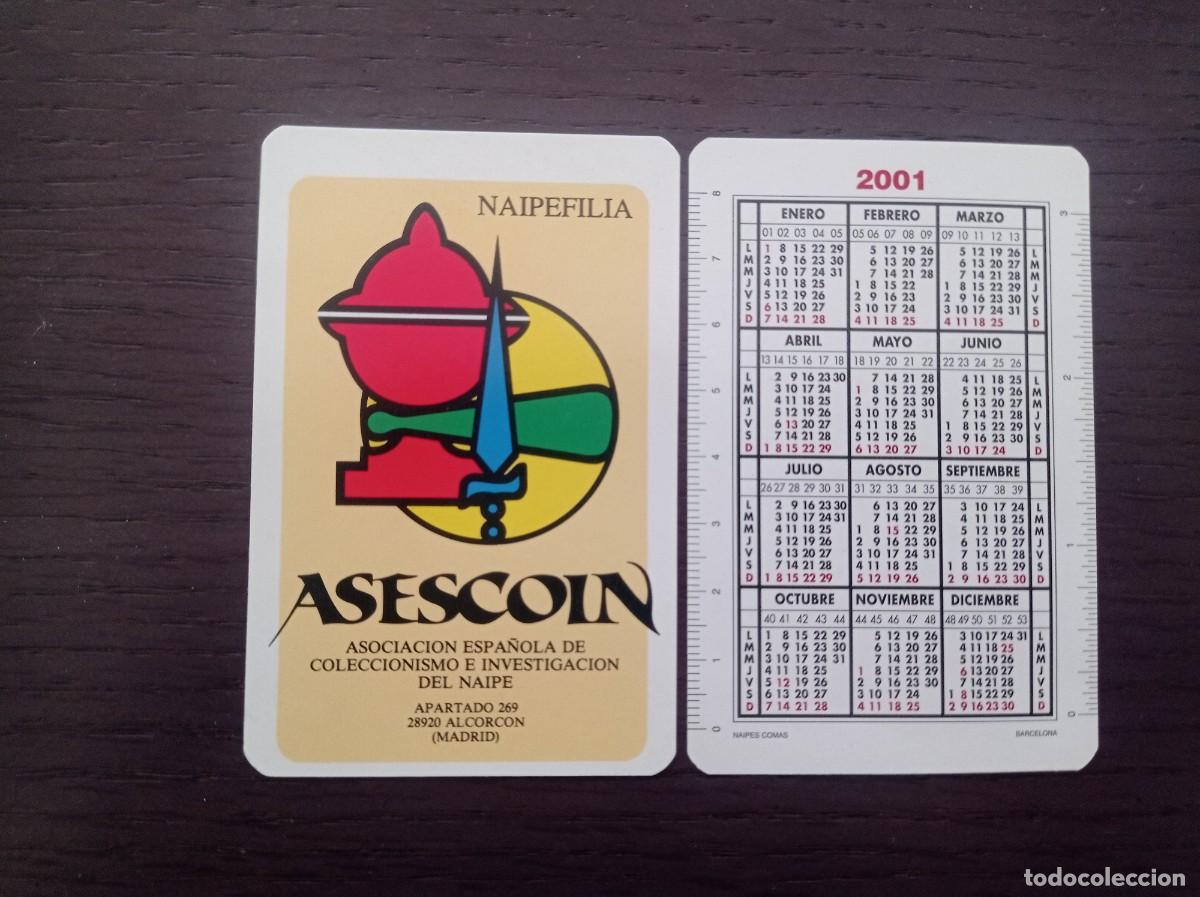 Coleccionismo Calendarios: CALENDARIO PUBLICITARIO. NAIPES COMAS. ASESCOIN. A&Ntilde;O 2001