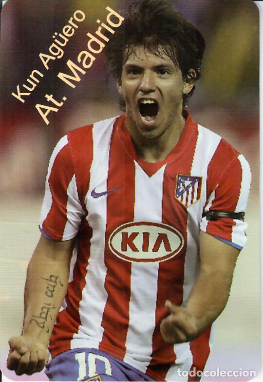 Coleccionismo Calendarios: CALENDARIO DE PUBLICIDAD F&Uacute;TBOL - A&Ntilde;O 2010 - ATL&Eacute;TICO DE MADRID - KUN AG&Uuml;ERO