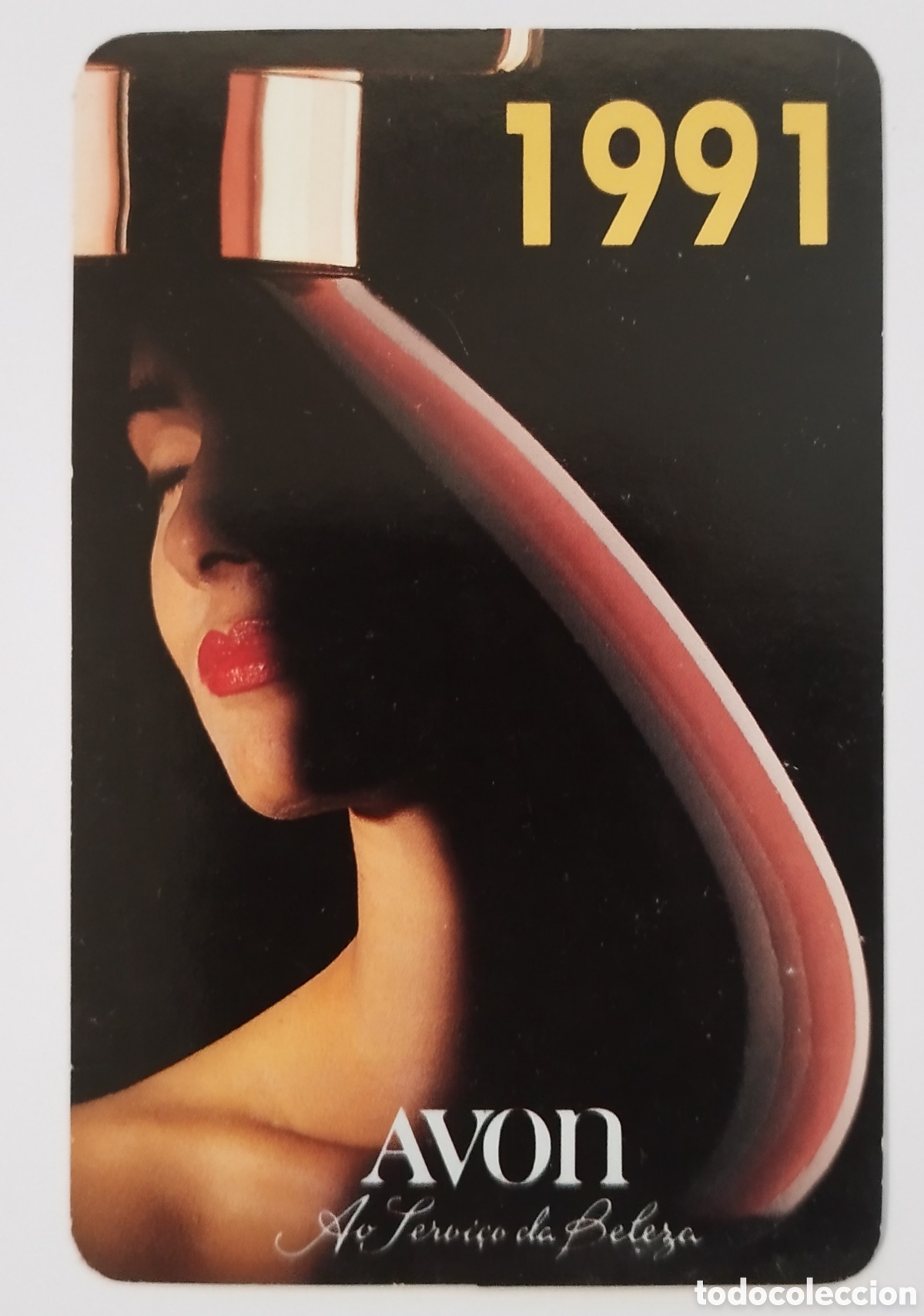 Colecionismo Calend&aacute;rios: Calend&aacute;rio de Bolso Avon Cosm&eacute;ticos 1991 - Ao Servi&ccedil;o da Beleza - Lisboa