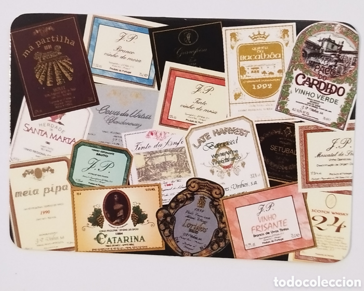Colecionismo Calend&aacute;rios: Calend&aacute;rio de Bolso J.P. Vinhos 1996 - R&oacute;tulos Hist&oacute;ricos - Pinhal Novo