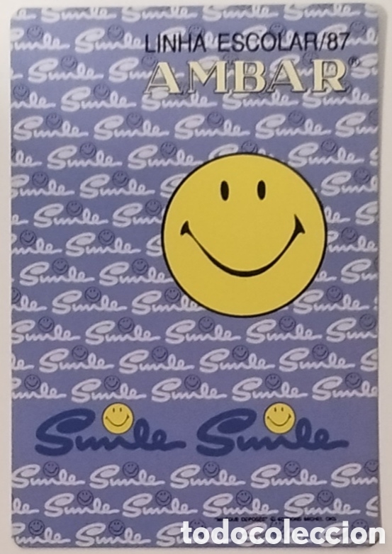 Colecionismo Calend&aacute;rios: Calend&aacute;rio de Bolso Ambar 1988 - Linha Escolar &rdquo;Smile&rdquo; (Sorriso) - Vintage