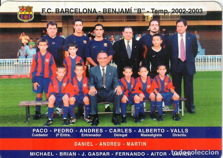 Coleccionismo Calendarios: CALENDARIO DE PUBLICIDAD F&Uacute;TBOL - A&Ntilde;O 2003 - FC BARCELONA BENJAMIN B