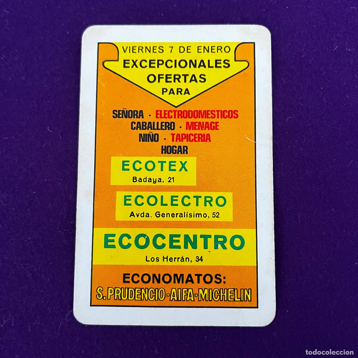 Collezionismo Calendari: CALENDARIO FOURNIER. ECOTEX ECOCENTRO. 1977.