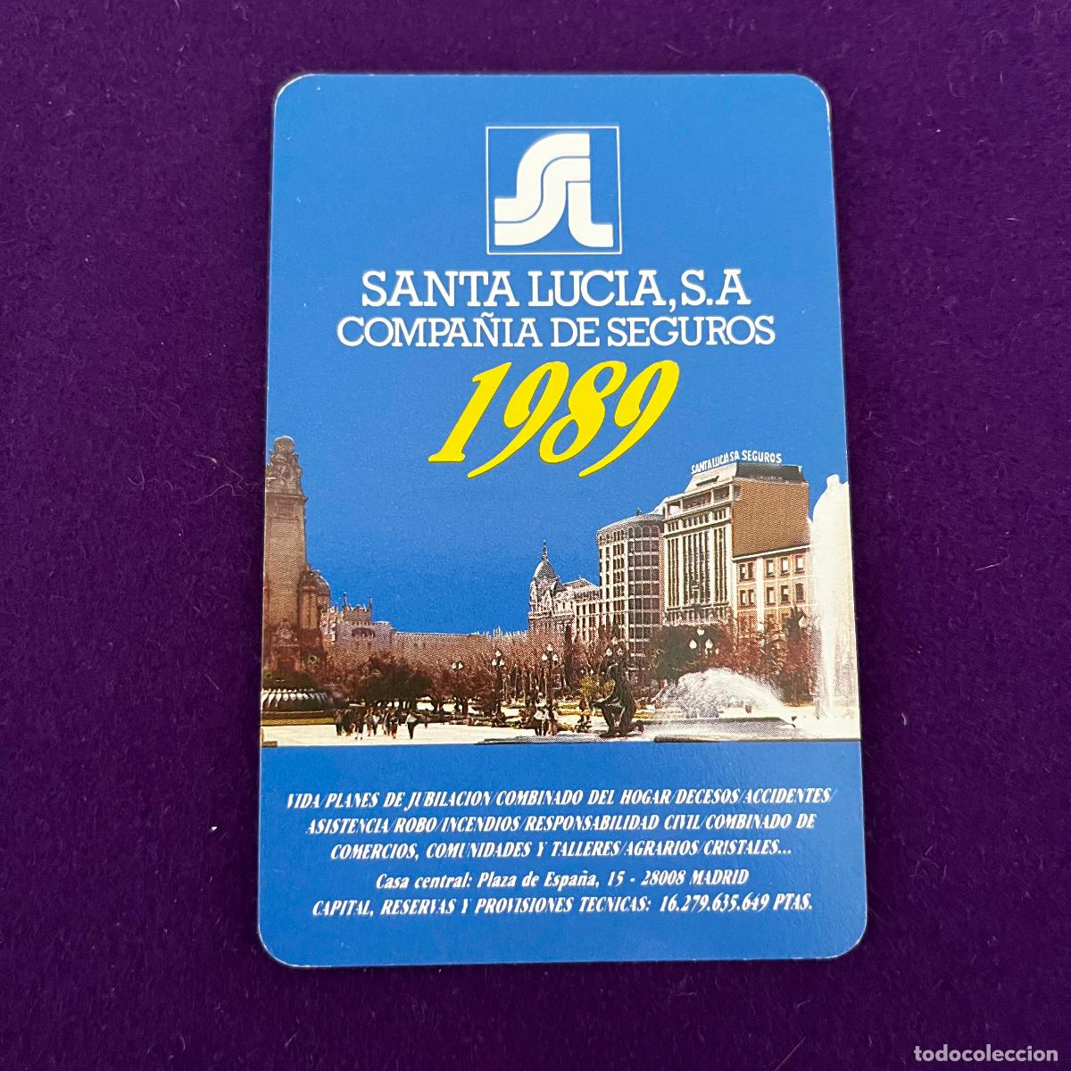 Coleccionismo Calendarios: CALENDARIO FOURNIER. SANTA LUCIA. 1989.
