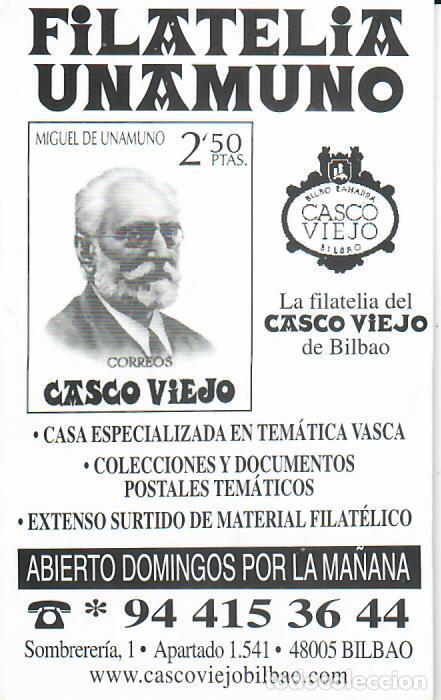Coleccionismo Calendarios: CALENDARIO CON LOS PARTIDOS DE F&Uacute;TBOL - 2001-02 - ATHLETIC DE BILBAO - FILATELIA UNAMUNO