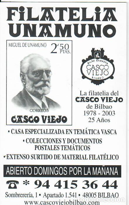 Coleccionismo Calendarios: CALENDARIO CON LOS PARTIDOS DE F&Uacute;TBOL - 2003-04 - ATHLETIC DE BILBAO - FILATELIA UNAMUNO