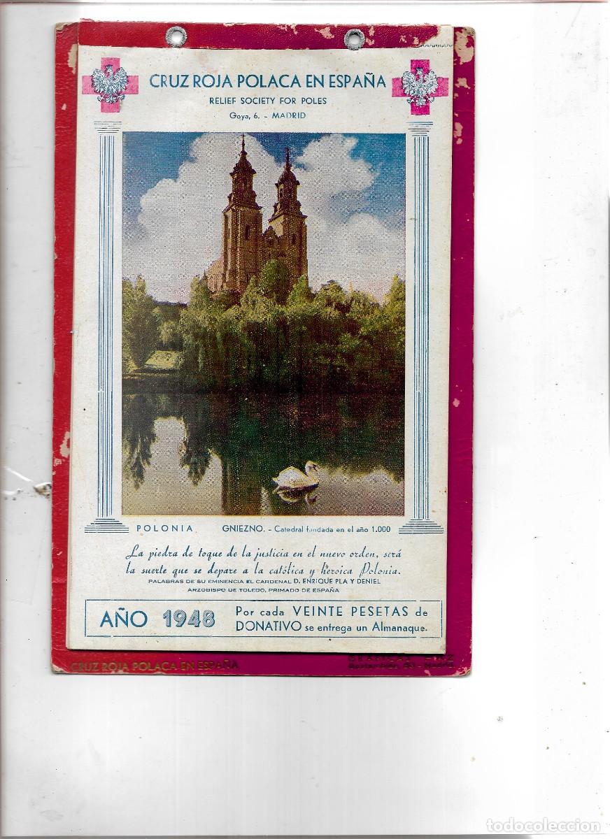Coleccionismo Calendarios: ALMANAQUE 1948 CRUZ ROJA POLACA EN ESPA&Ntilde;A COMPLETO