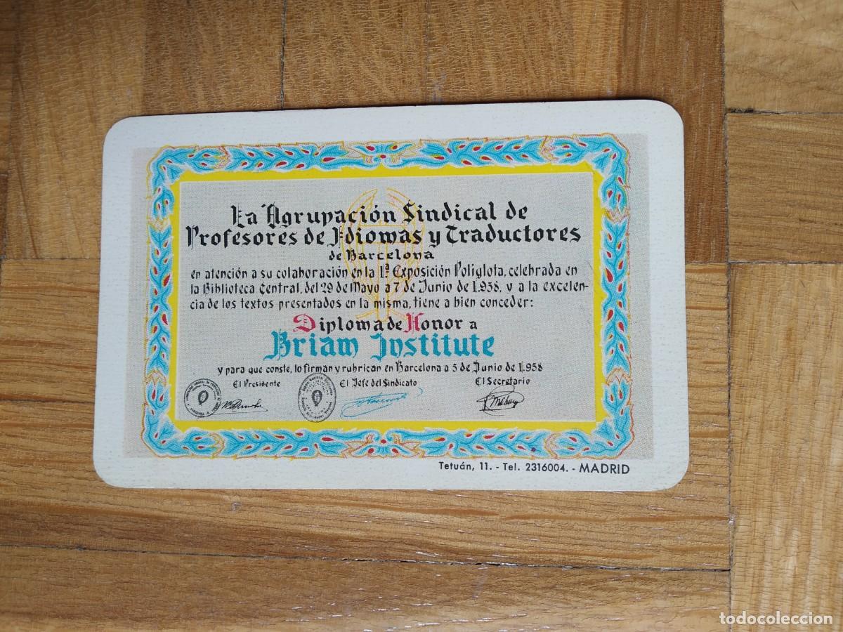 Colecionismo Calend&aacute;rios: CALENDARIO FOURNIER BRIAM INSTITUTE A&Ntilde;O 1963. VER FOTOS