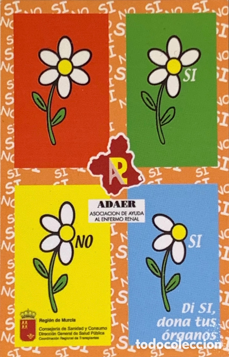 Coleccionismo Calendarios: Calendario de bolsillo. ADAER. Regi&oacute;n de Murcia. 2001.