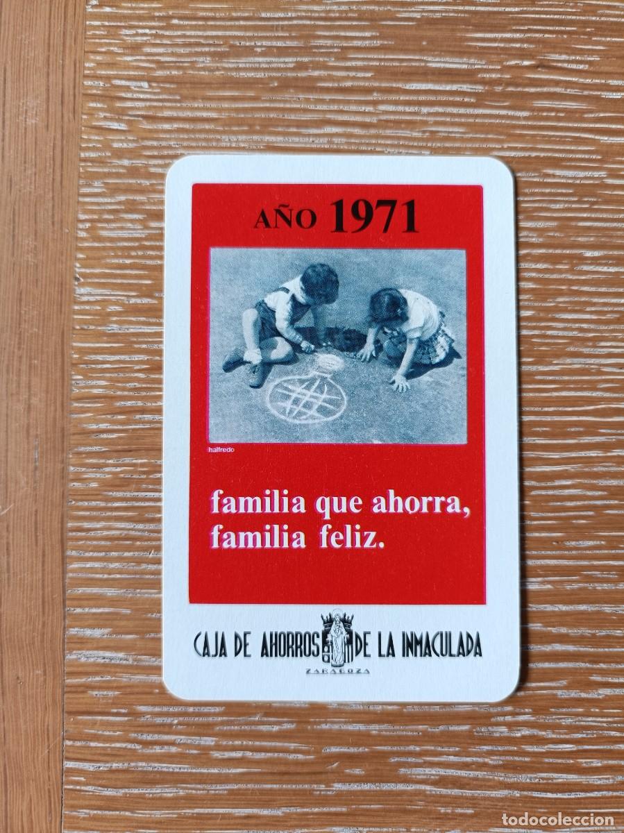 Sammeln von Kalendern: CALENDARIO BOLSILLO - A&Ntilde;O 1971 - CAJA DE AHORROS DE LA INMACULADA CAI - FOURNIER - BANCO