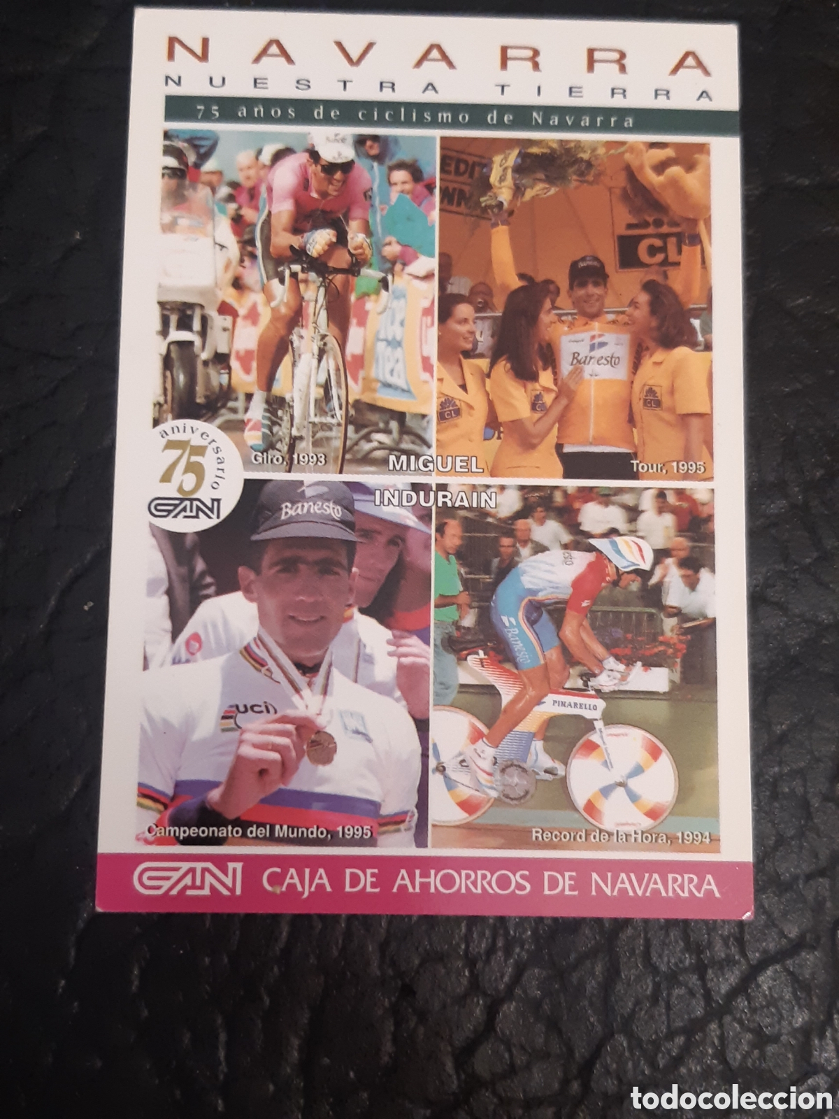 Coleccionismo Calendarios: Calendario Caja Ahorros de Navarra Indurain ciclismo 1996
