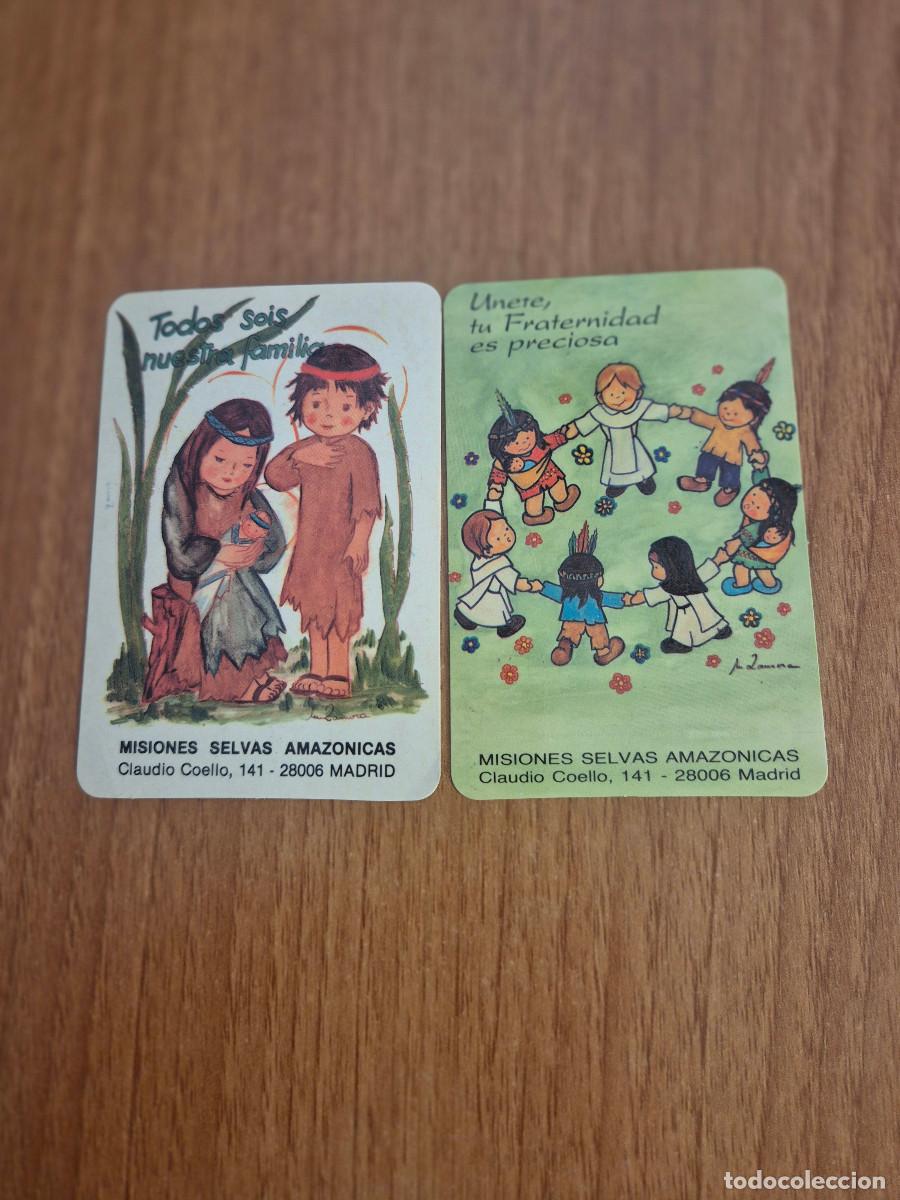 Sammeln von Kalendern: LOTE 2 CALENDARIOS MISIONES SELVAS AMAZONICAS A&Ntilde;OS 1989 Y 1992 .