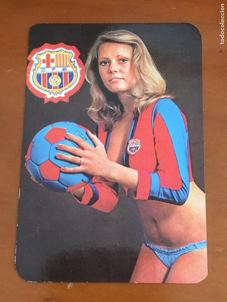 Coleccionismo Calendarios: futbol club barcelona calendario futbol chica 1977 perfecto estado