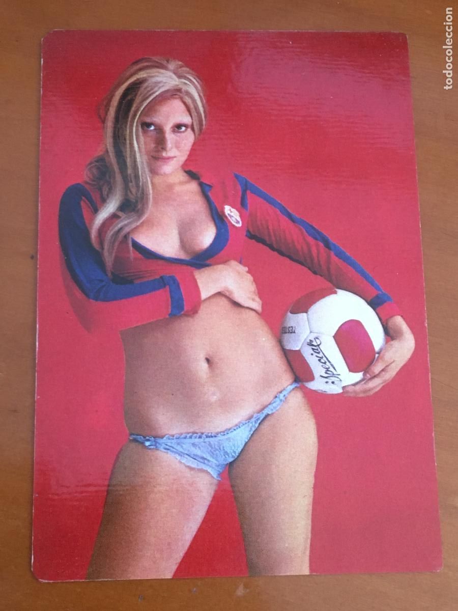 Coleccionismo Calendarios: futbol club barcelona calendario futbol chica 1977 perfecto estado