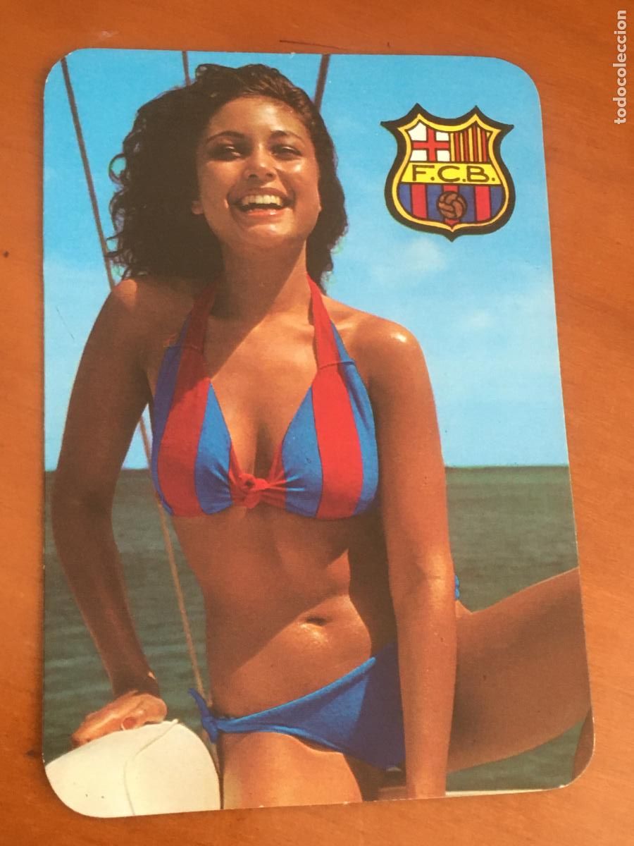 Coleccionismo Calendarios: futbol club barcelona calendario futbol chica 1976 perfecto estado