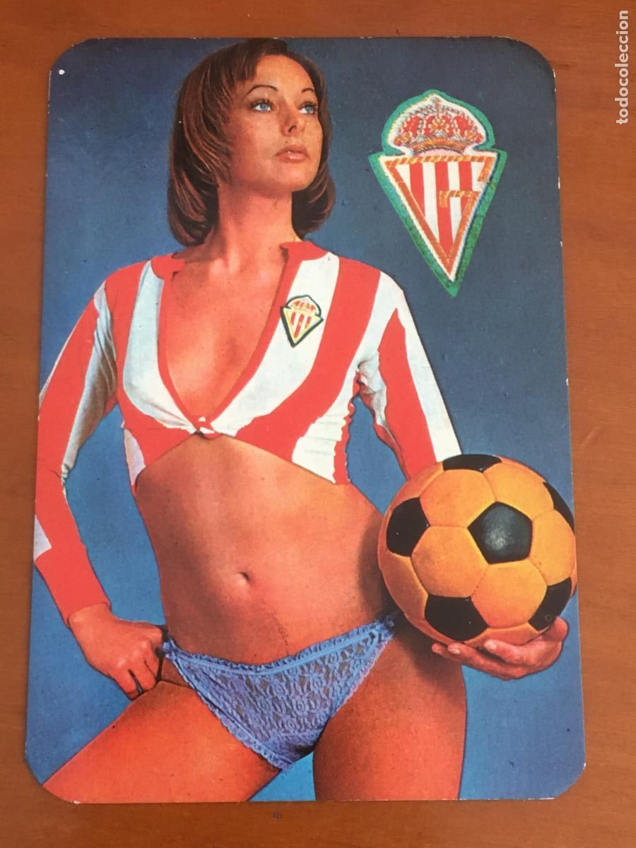 Coleccionismo Calendarios: sporting gijon calendario futbol chica 1977 perfecto estado