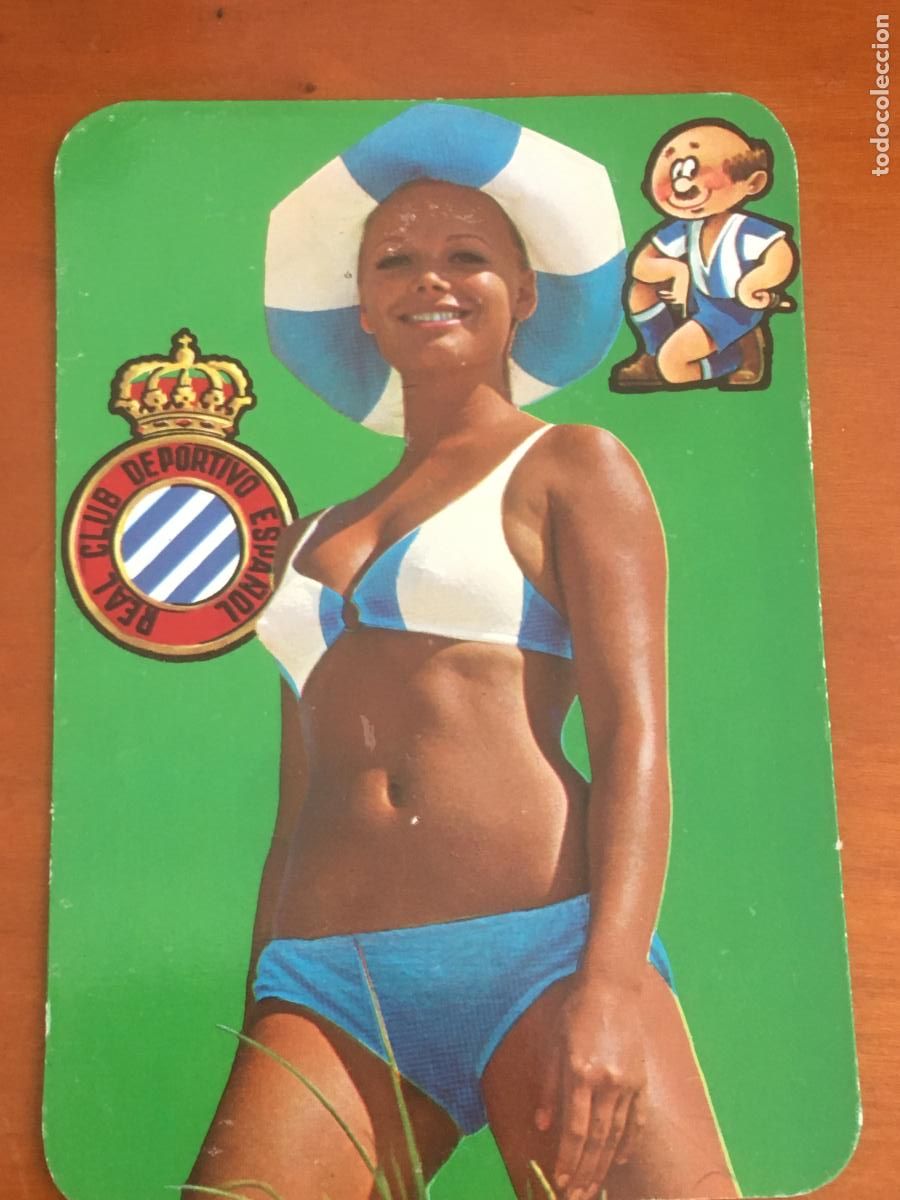 Coleccionismo Calendarios: real club deportivo espa&ntilde;ol calendario futbol chica 1975 perfecto estado