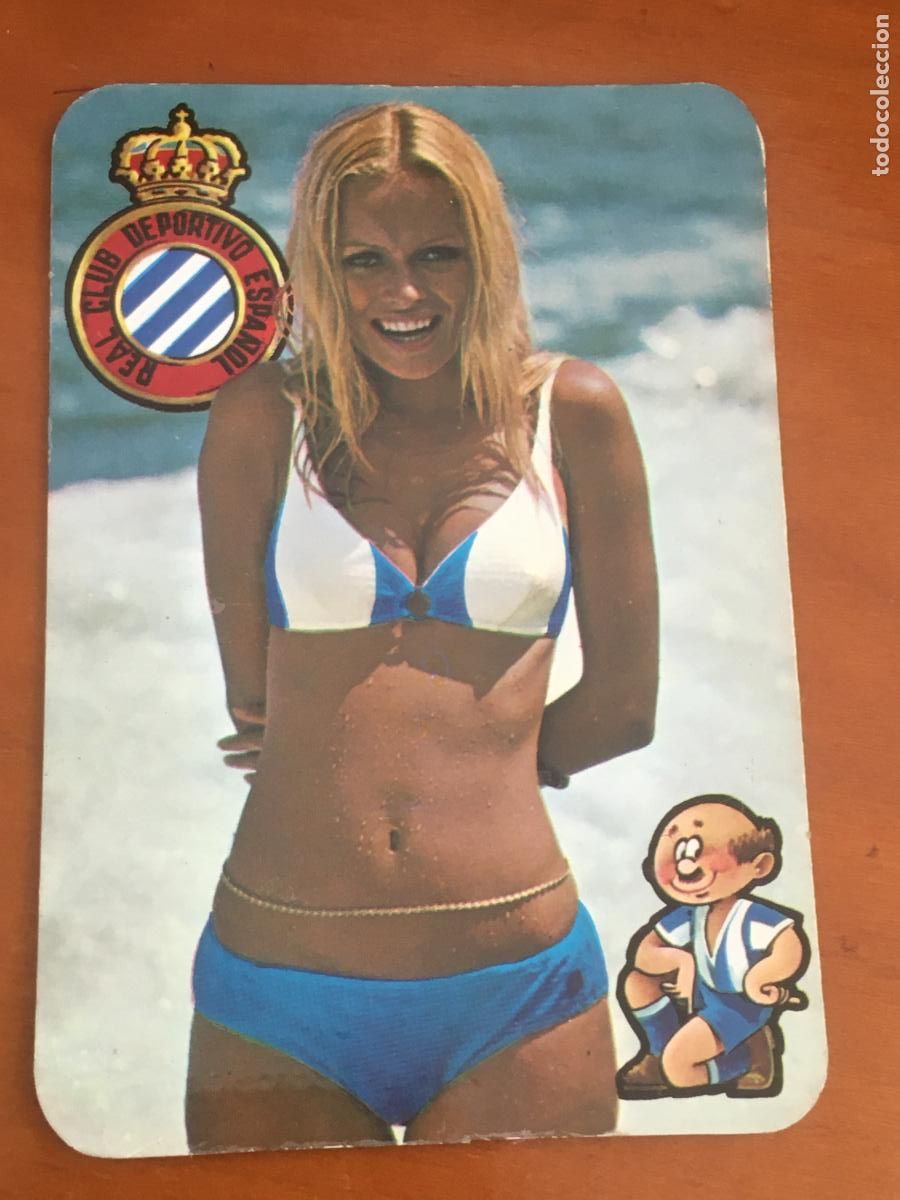 Coleccionismo Calendarios: real club deportivo espa&ntilde;ol calendario futbol chica 1975 perfecto estado