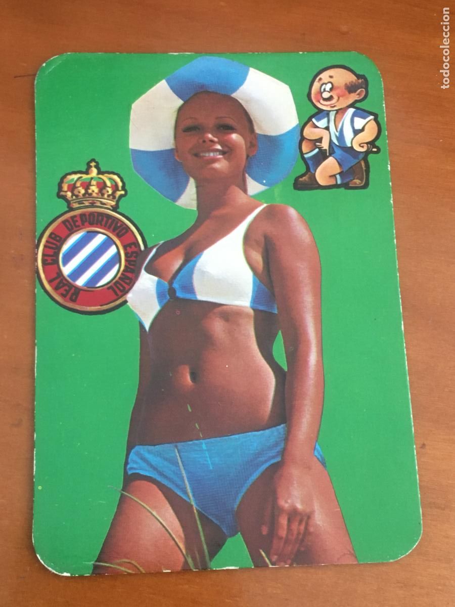Coleccionismo Calendarios: real club deportivo espa&ntilde;ol calendario futbol chica 1975 perfecto estado