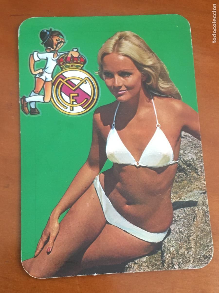 Coleccionismo Calendarios: real madrid calendario futbol chica 1975 perfecto estado