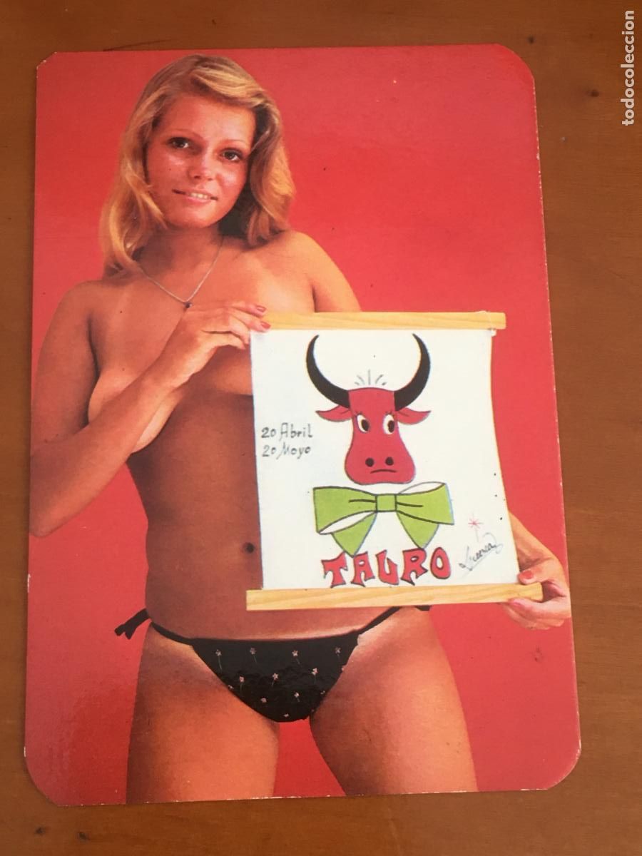 Coleccionismo Calendarios: horoscopo tauro calendario futbol chica 1977 perfecto estado