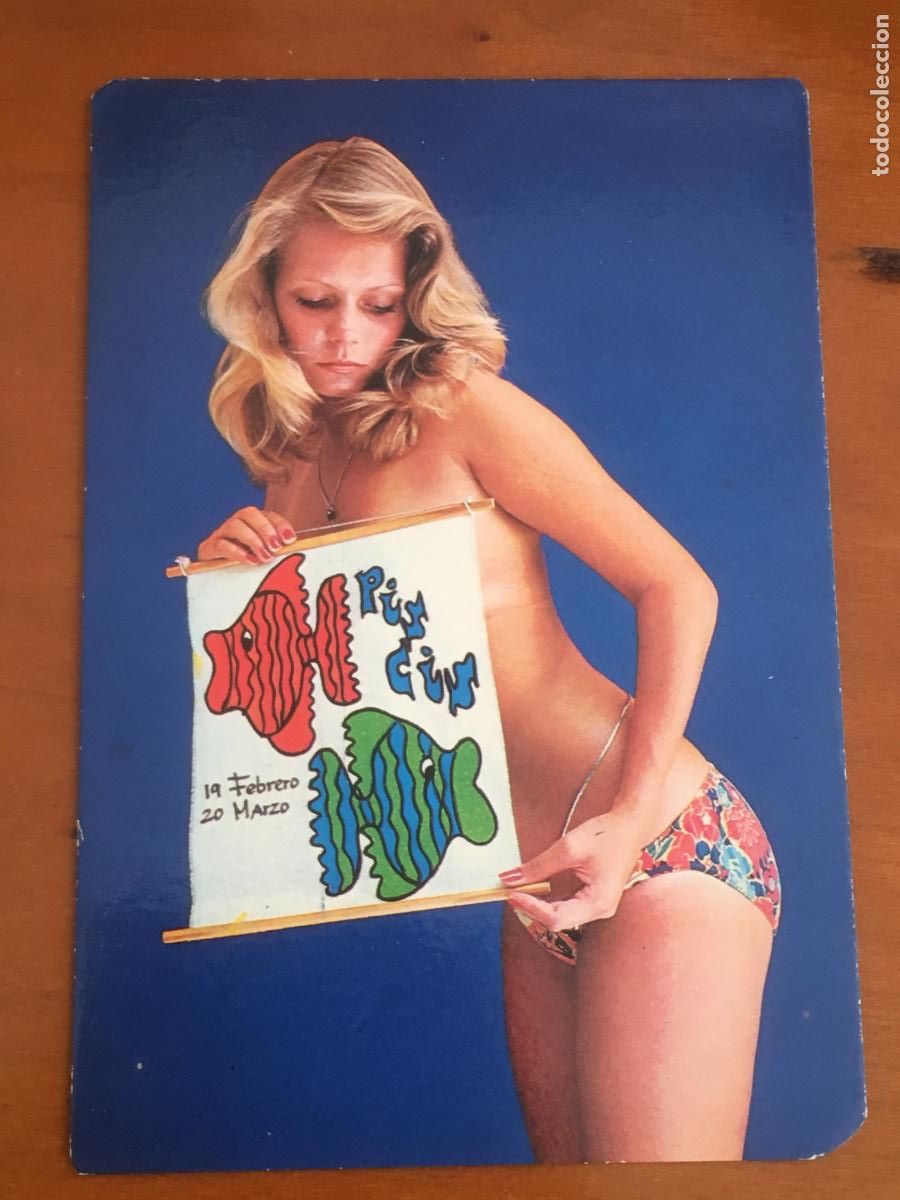 Coleccionismo Calendarios: horoscopo piscis calendario futbol chica 1977 perfecto estado