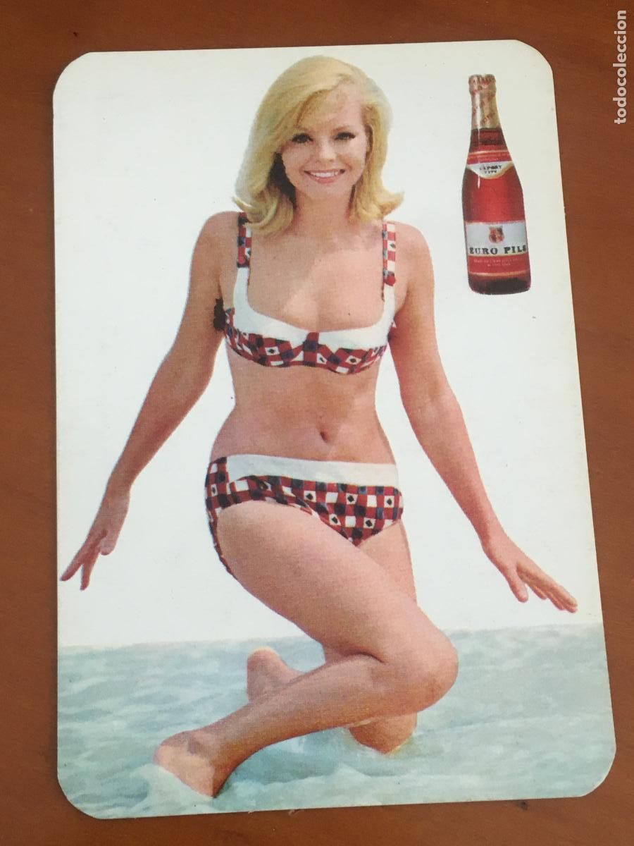 Coleccionismo Calendarios: cerveza euro pils calendario chica 1969 perfecto estado