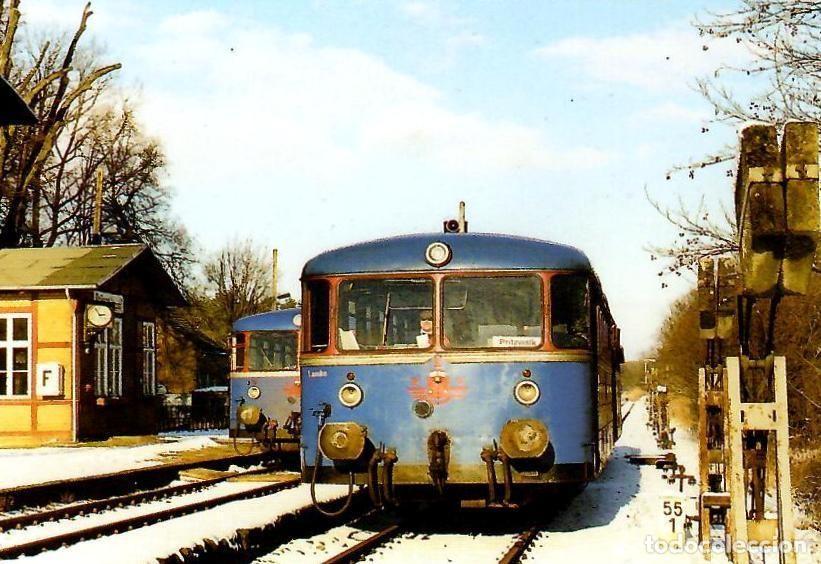 Coleccionismo Calendarios: Ferrocarril PRIGNITZER EISENBAHN, Alemania. Trenes en estaci&oacute;n. Calendario de bolsillo del a&ntilde;o 2000.