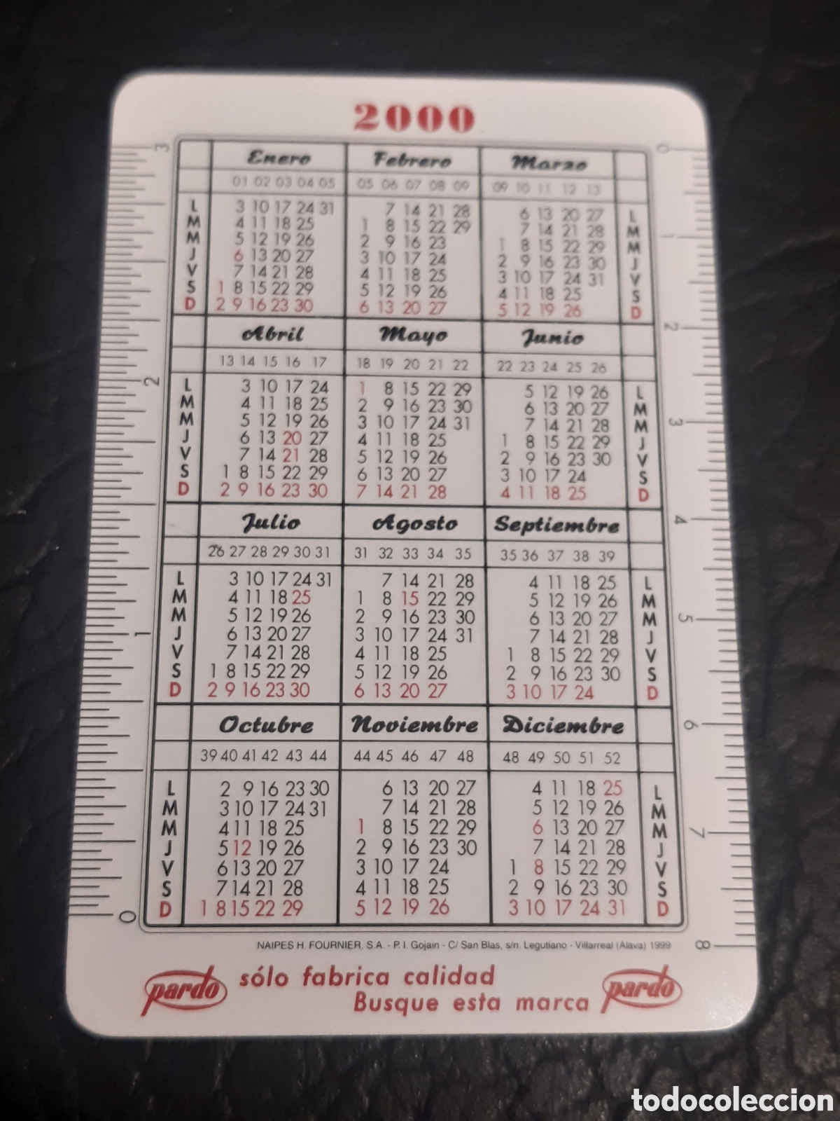 Coleccionismo Calendarios: Calendario fournier Pardo 2000-01