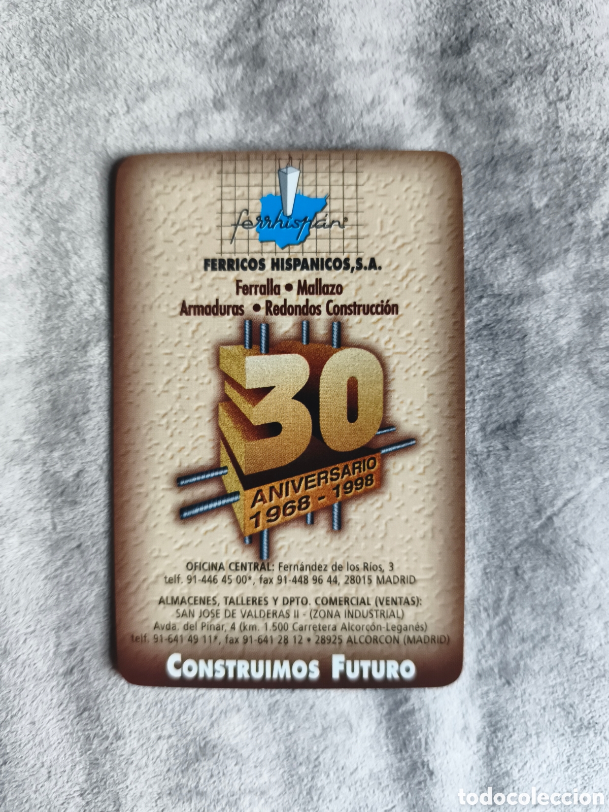 Coleccionismo Calendarios: CALENDARIO FOURNIER 1998 FERRICOS HISPANICOS, SA