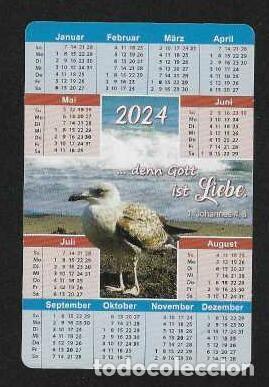 Colecionismo Calend&aacute;rios: CALENDARIO DE BOLSILLO DE ALEMANIA A&Ntilde;O 2024 FAUNA - AVE - VER FOTO REVERSO