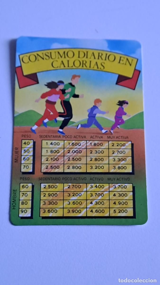 Sammeln von Kalendern: ANTIGUO CALENDARIO CONSUMO DIARIO CALORIAS A&Ntilde;O 1991