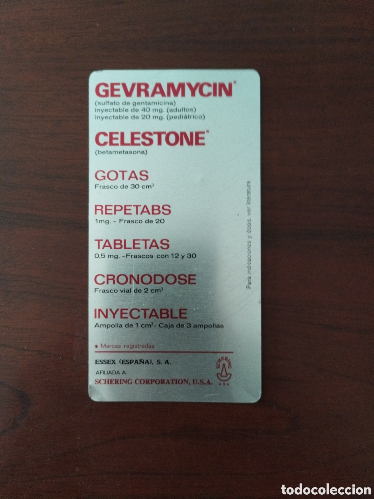 Colecionismo Calend&aacute;rios: Calendario de aluminio ge ramycin a&ntilde;o 1973
