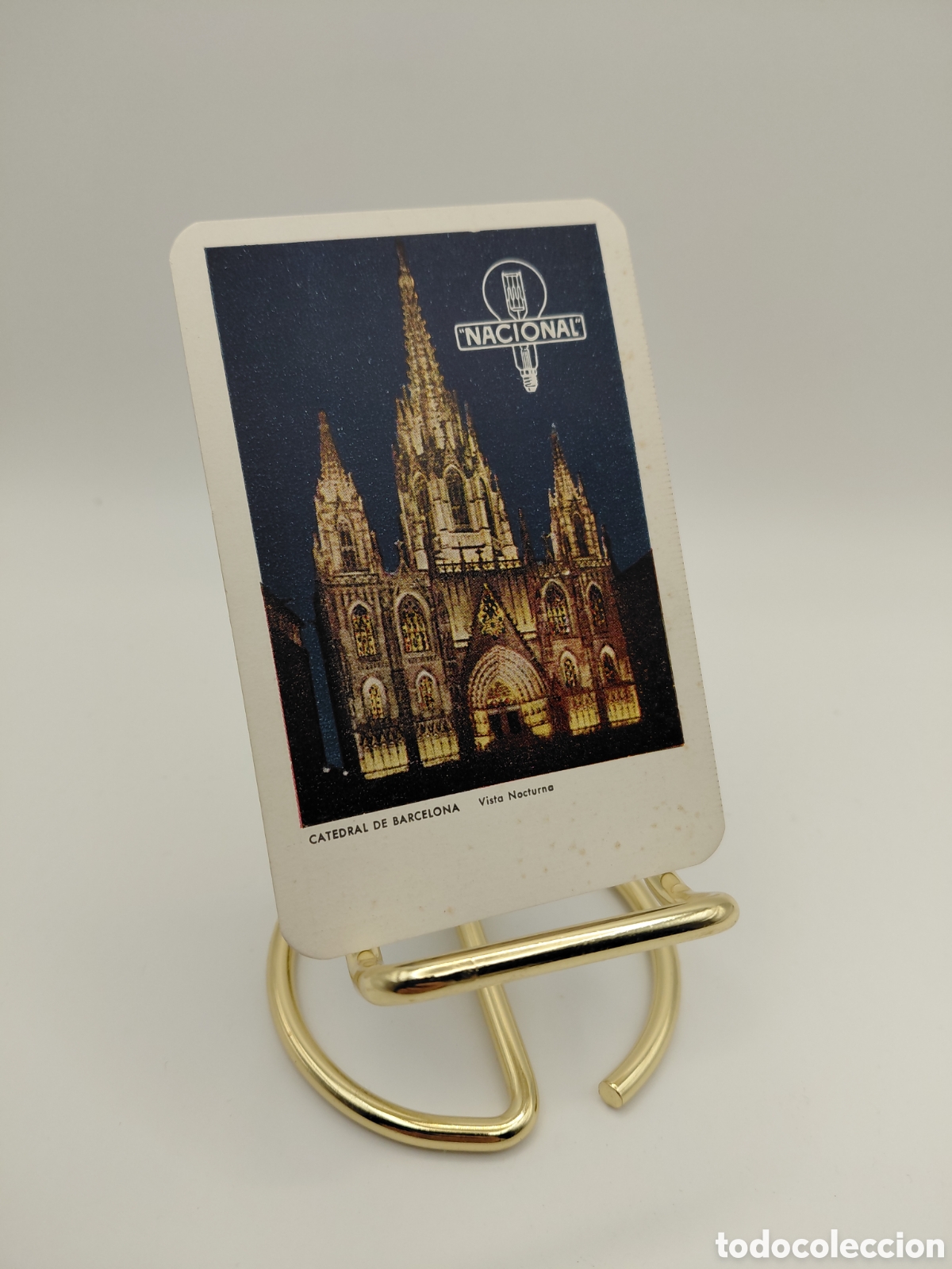 Coleccionismo Calendarios: CALENDARIO LAMPARAS NACIONAL 1960 / VISTA CATEDRAL DE BARCELONA