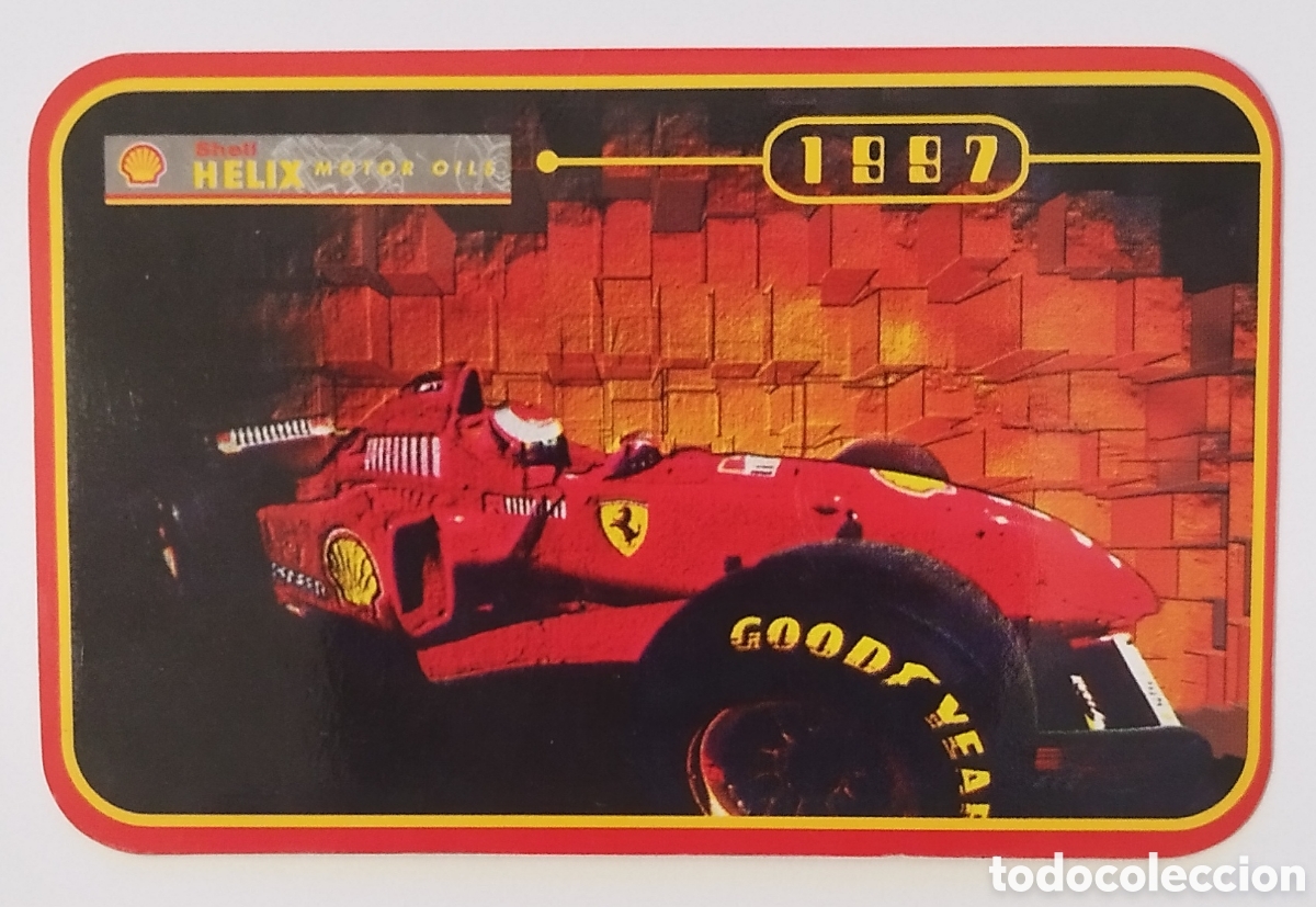 Coleccionismo Calendarios: Calend&aacute;rio de Bolso Shell Helix 1997 - Ferrari F&oacute;rmula 1 - Vintage