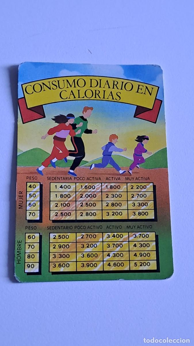 Coleccionismo Calendarios: ANTIGUO CALENDARIO CONSUMO DIARIO DE CALORIAS 1991