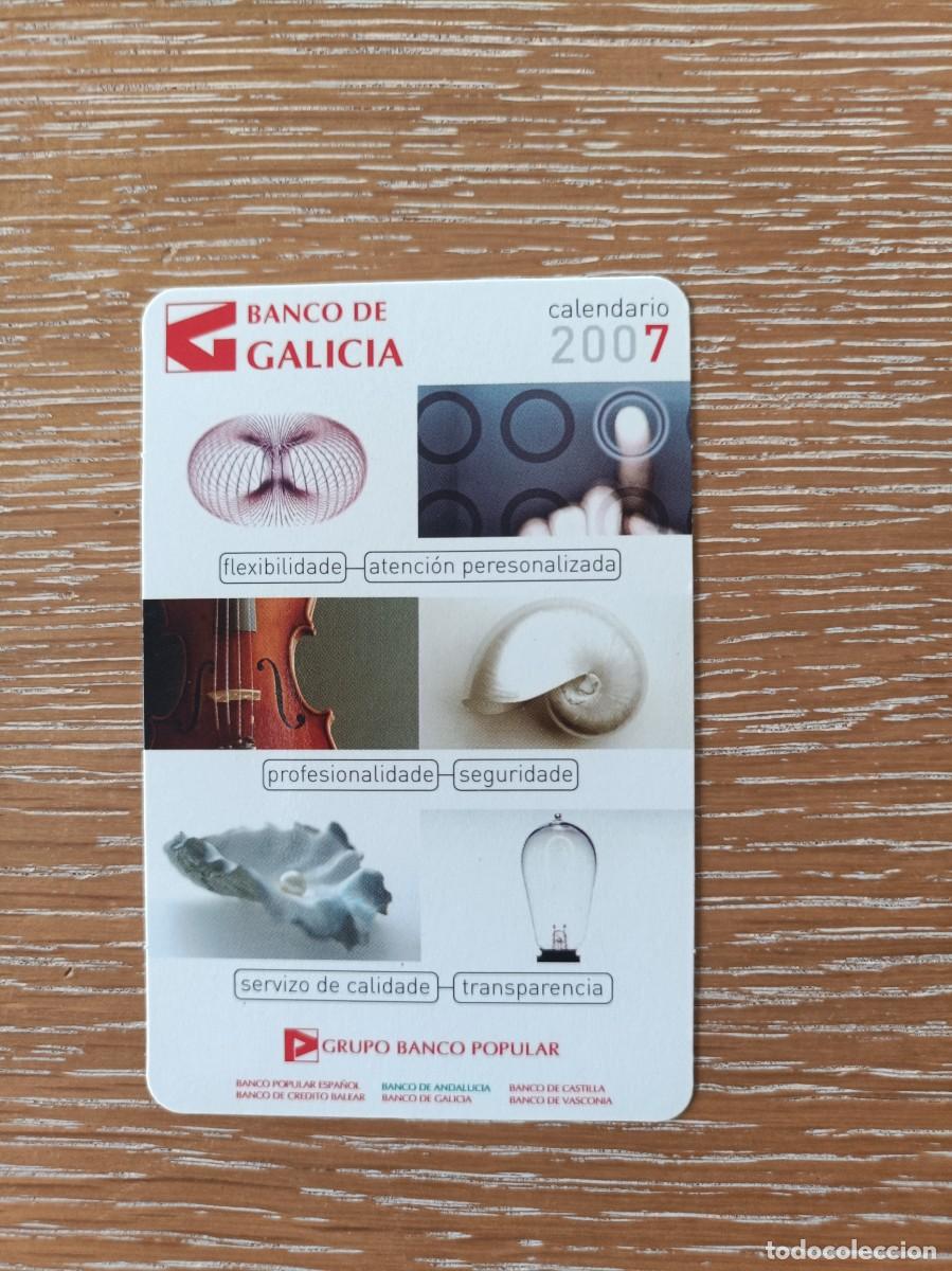 Coleccionismo Calendarios: CALENDARIO BOLSILLO - A&Ntilde;O 2007 - BANCO DE GALICIA - GRUPO BANCO POPULAR