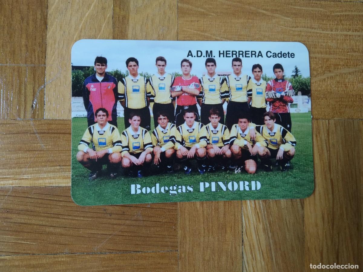Collectionnisme Calendriers: CALENDARIO DE FUTBOL DE LA PLANTILLA A.D.M HERRERA CADETE PUBLICIDAD BODEGAS PINORD A&Ntilde;O 2002 VER