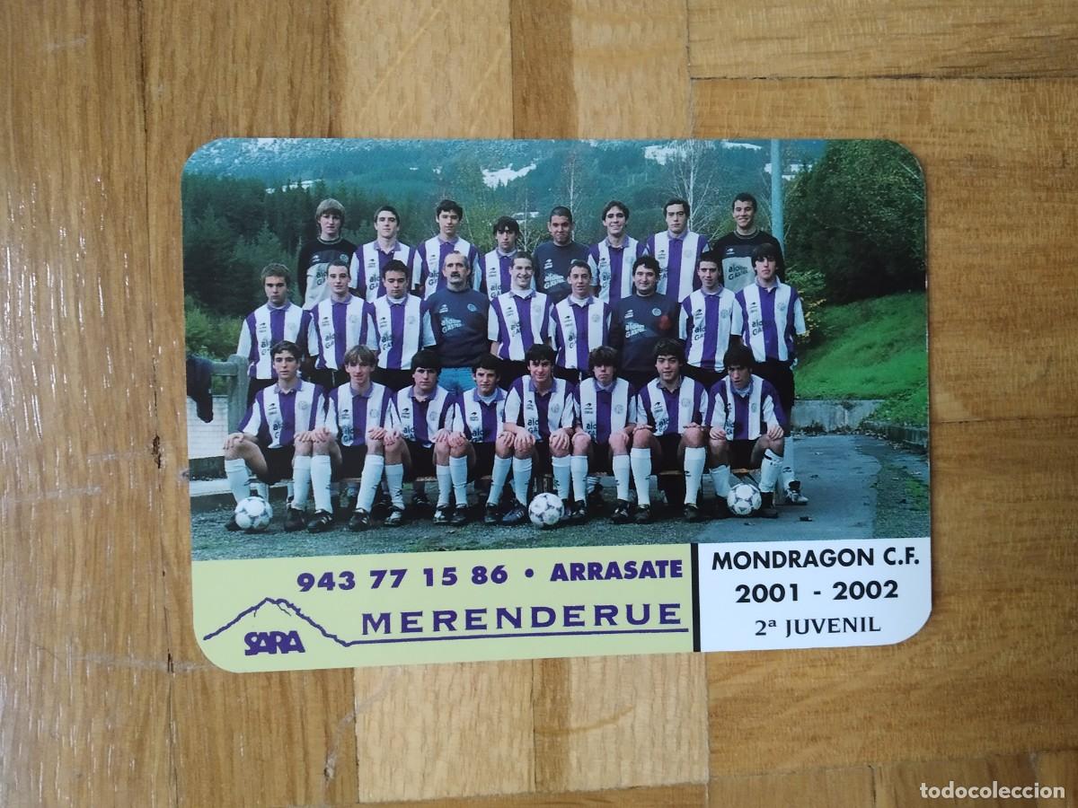 Collectionnisme Calendriers: CALENDARIO DE FUTBOL DE LA PLANTILLA DEL MONDRAGON C.F 2001 2002 2&ordm; JUVENIL A&Ntilde;O 2002 VER FOTOS