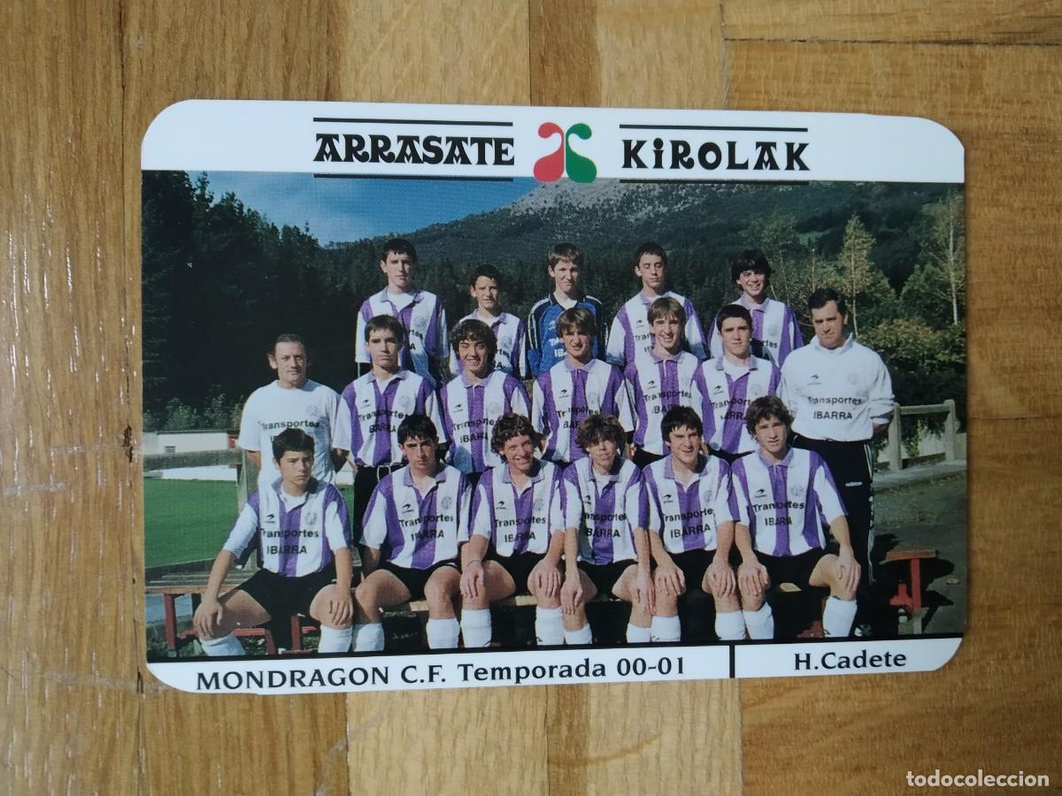 Collectionnisme Calendriers: CALENDARIO DE FUTBOL DE LA PLANTILLA DEL MONDRAGON C.F 2000 2001 H. CADETE A&Ntilde;O 2001 VER FOTOS