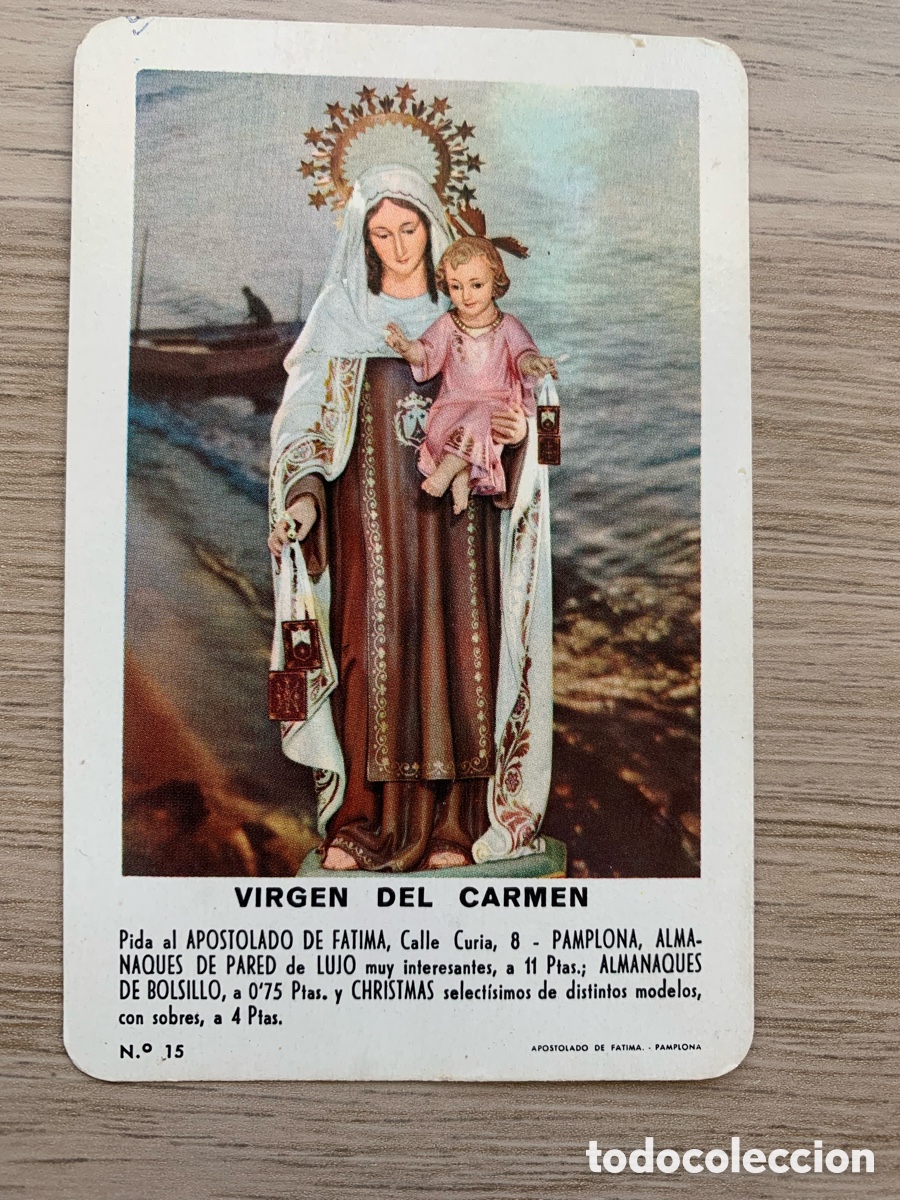 Colecionismo Calend&aacute;rios: &bull;CALENDARIO FOURNIER VIRGEN DEL CARMEN A&Ntilde;O 1966