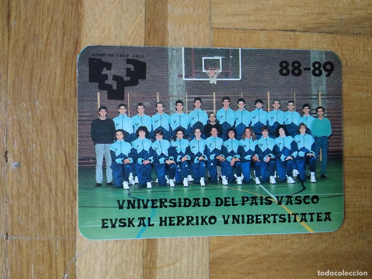 Colecionismo Calend&aacute;rios: CALENDARIO DE BALONCESTO PLANTILLA DEL UNIVERSIDAD DEL PAIS VASCO TEMPORADA 88 89 A&Ntilde;O 1989