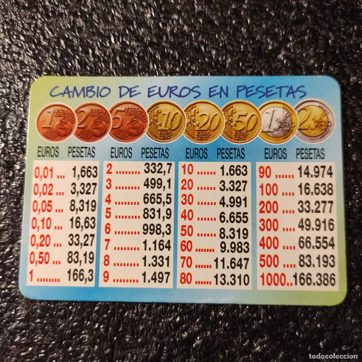 Coleccionismo Calendarios: CALENDARIO EUROS . CONVERSOR DE PESETAS A EUROS 2002 ** T3