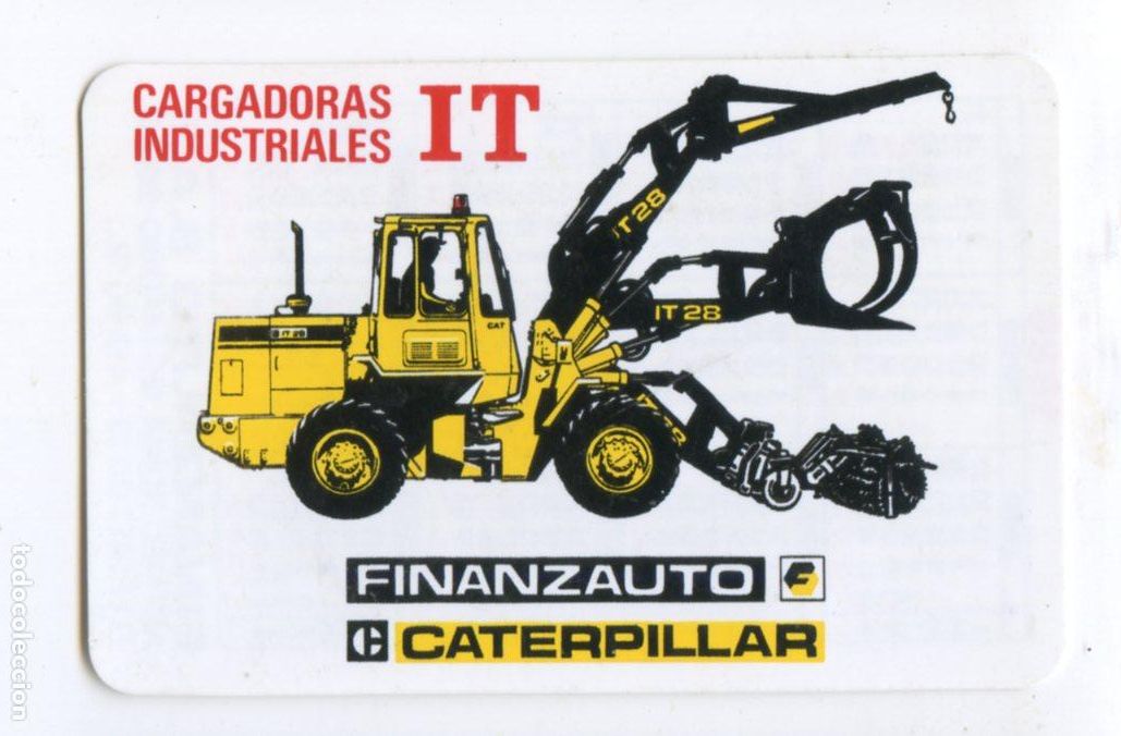Colecionismo Calend&aacute;rios: Calendario 1986 Finanzauto Caterpillar Cargadoras industriales IT