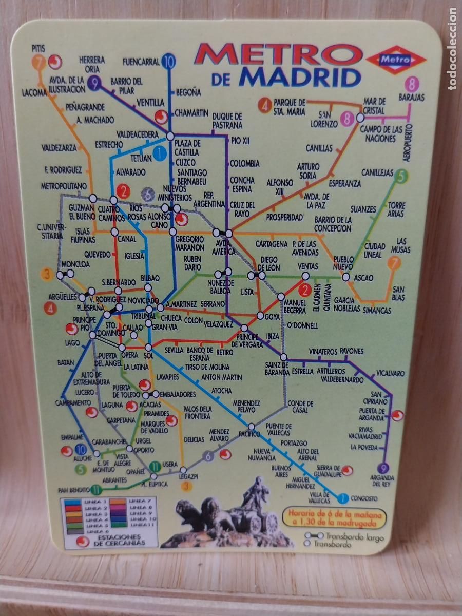 Coleccionismo Calendarios: PLANO METRO CALENDARIO A&Ntilde;O 2001 PUBLICIDAD MESON CHUVIECO MORATALAZ REF EGC179